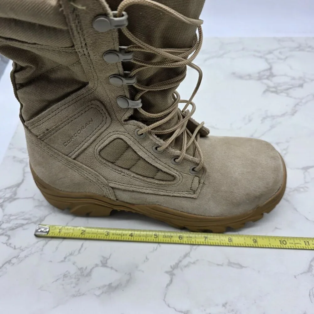 Corcoran Military Leather Boots Mens 6 Women 8 Brown USA Vibram Combat Steel Toe